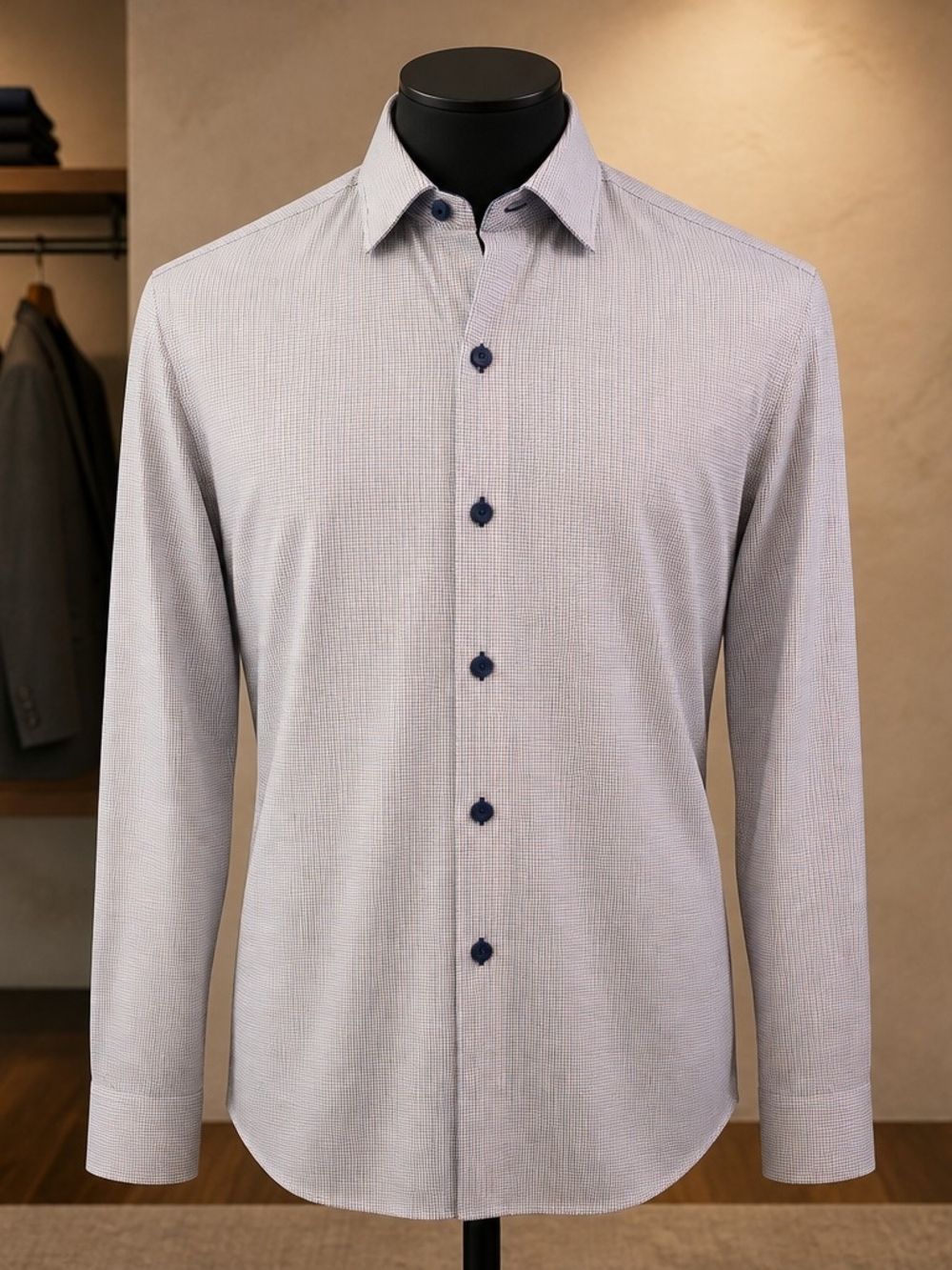 Twillory Performance Shirt Men Size M Tailored Fit Plaid Purple